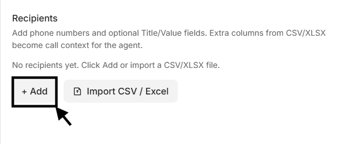 Figure : Adding Recipients Options