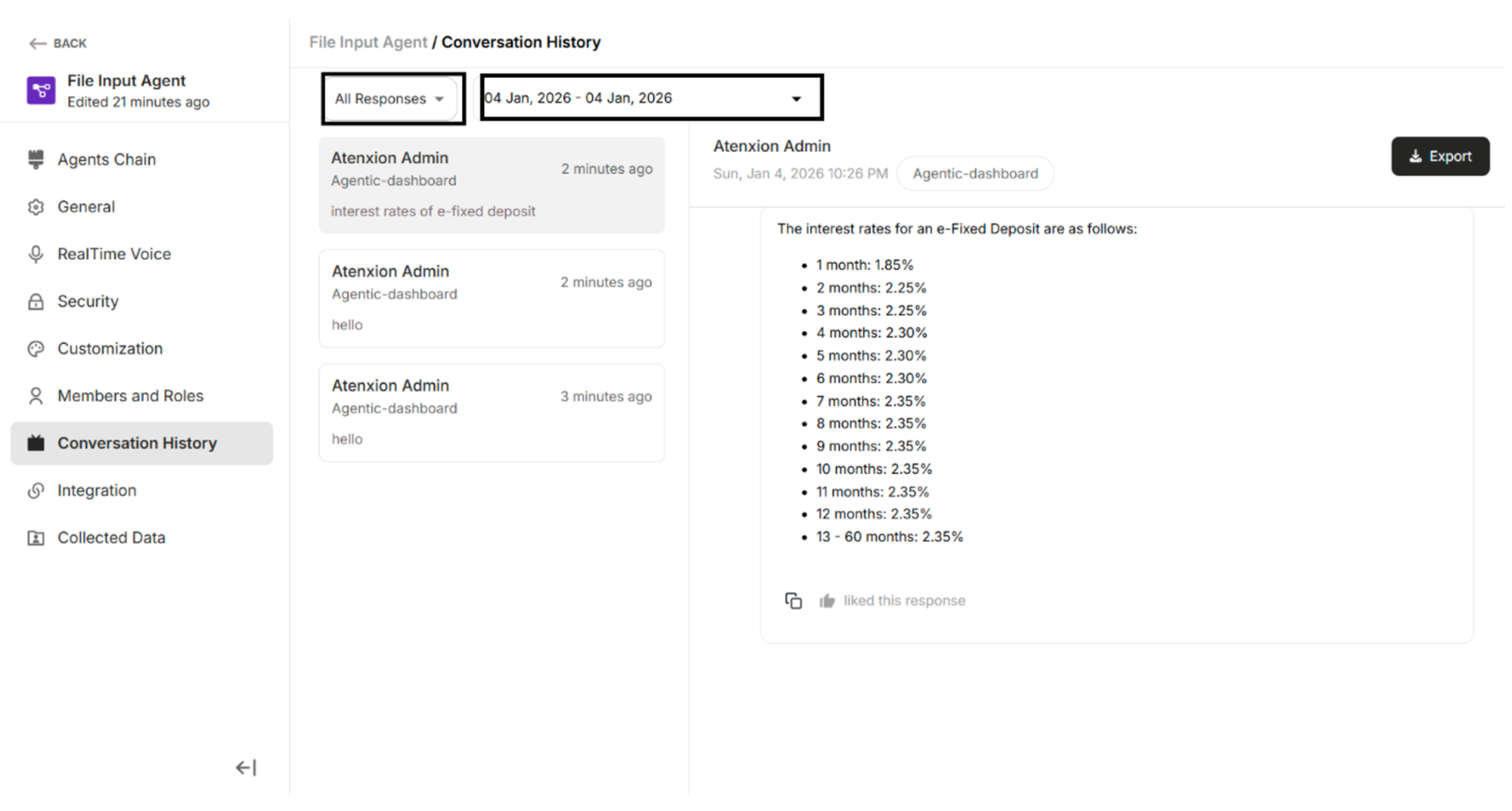 All Responses with Date Filter