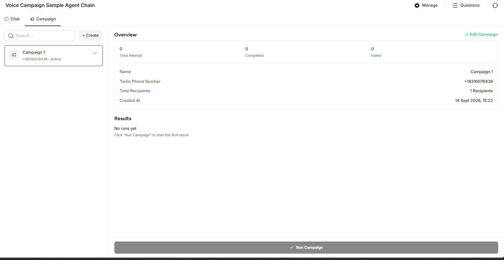 Figure : Campaign Overview and Execution Dashboard