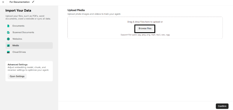 Click the “Browse Files” button