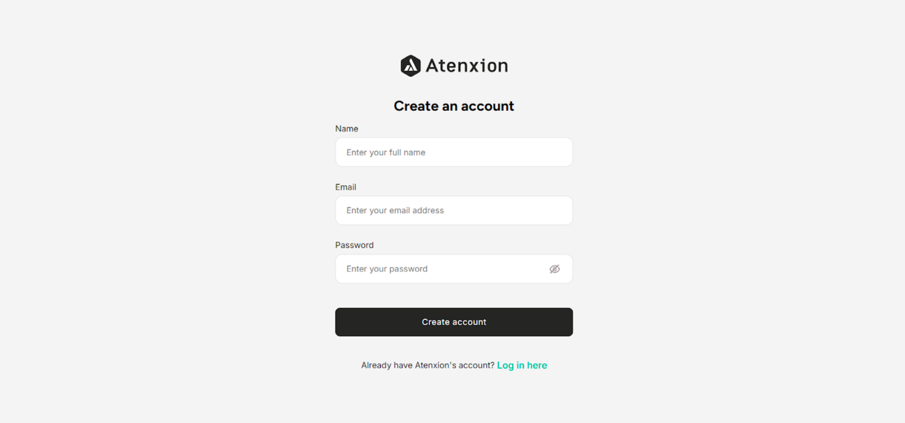 Create Account Page