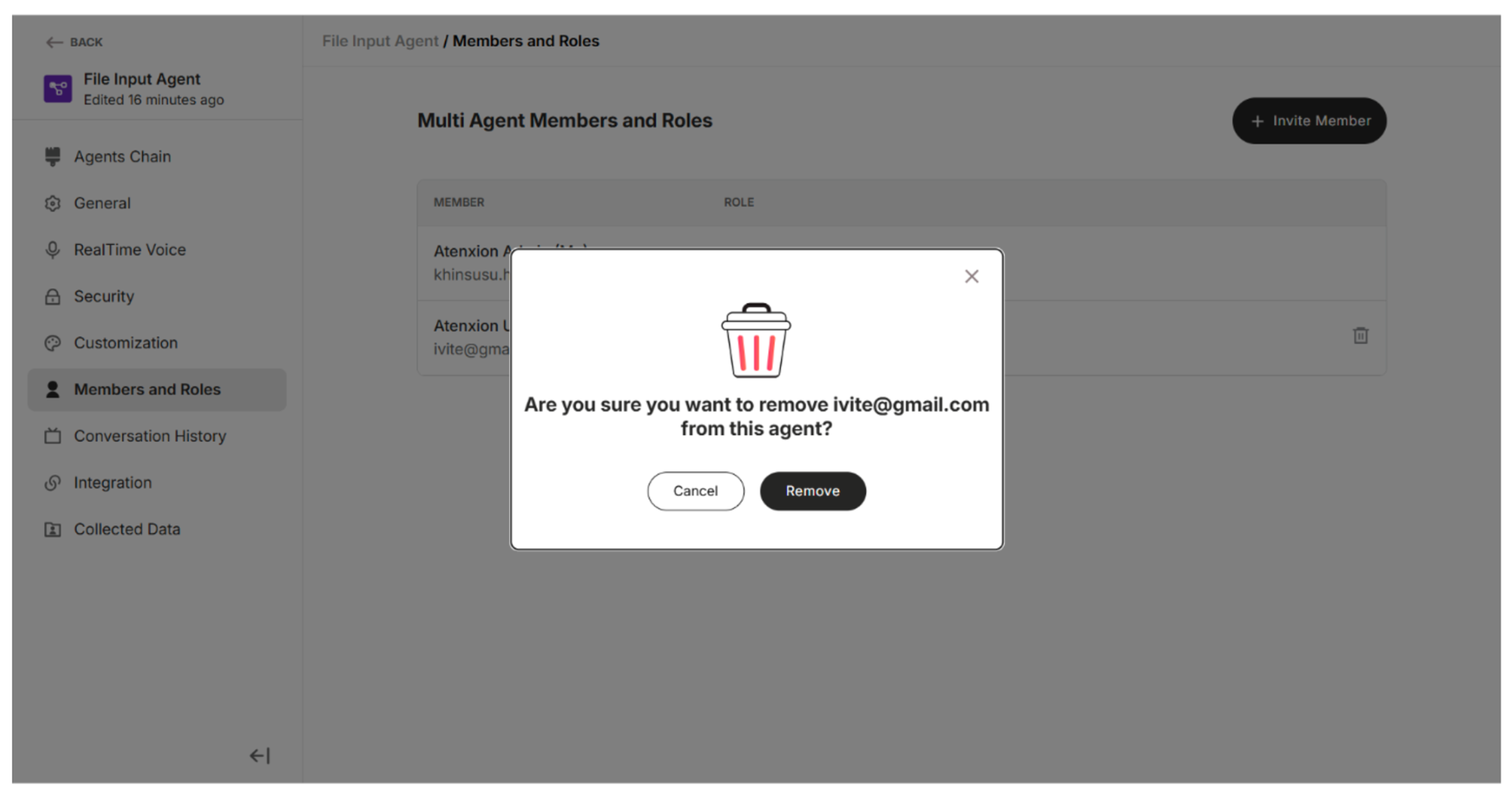Delete Confirmation Pop-up