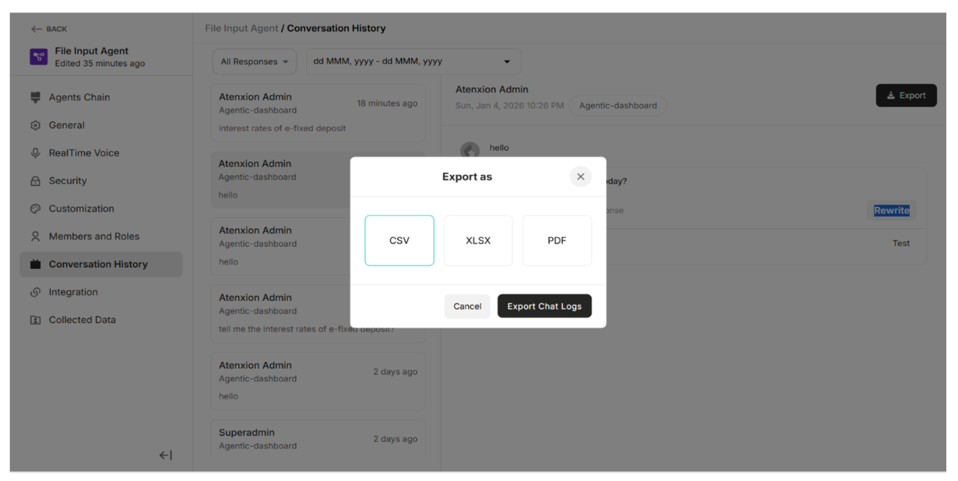 Export as Pop-up