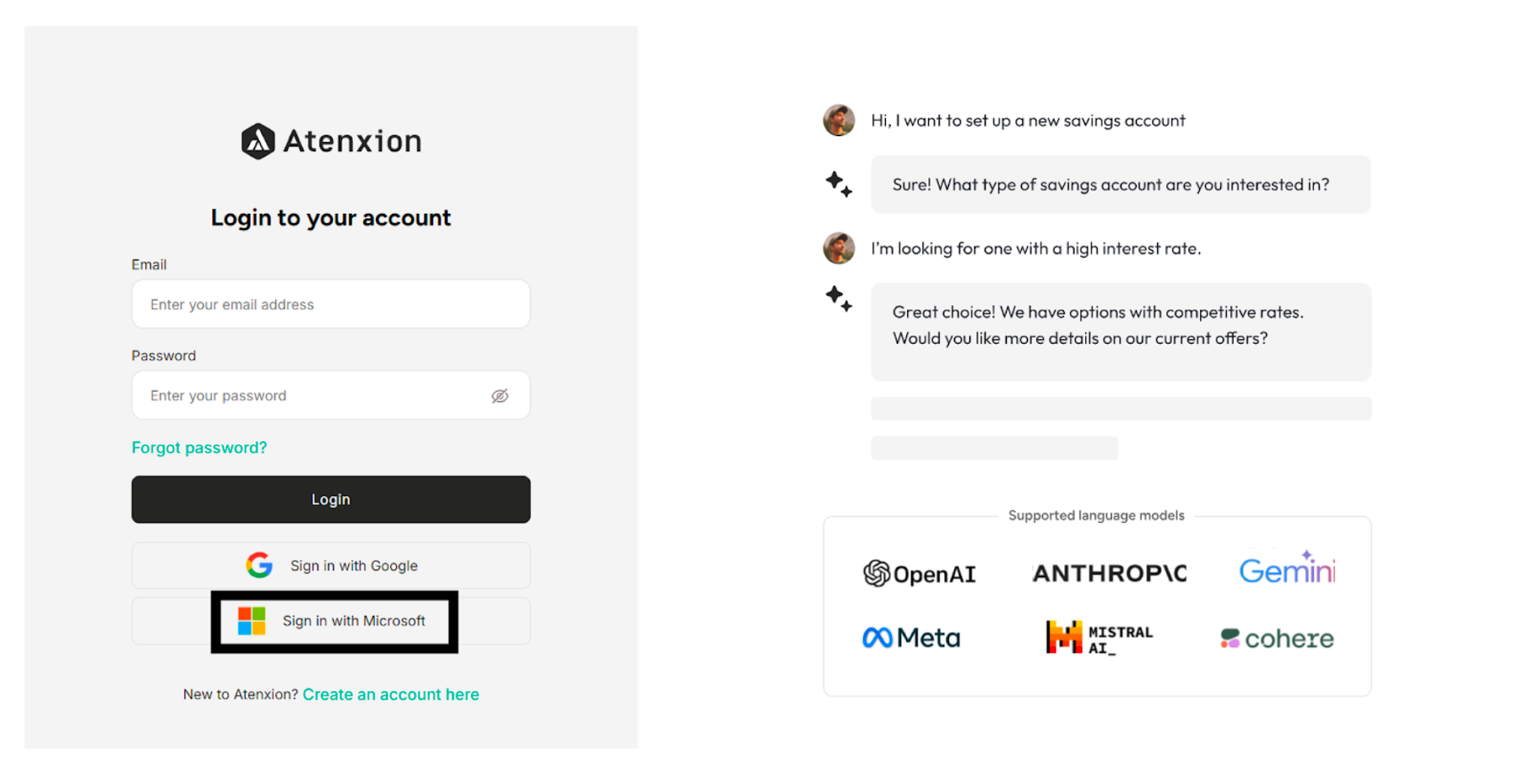 Login Page with SSO Options (Microsoft)