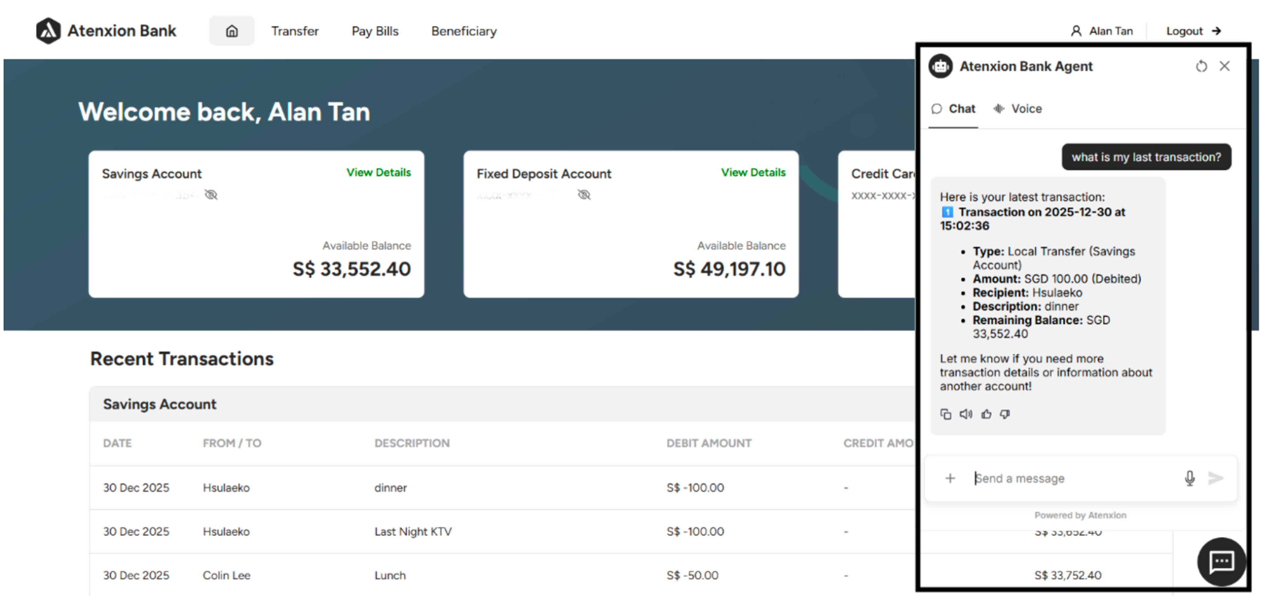 Showing_Some_Questions_and_Answers_in_Demobank_Widget