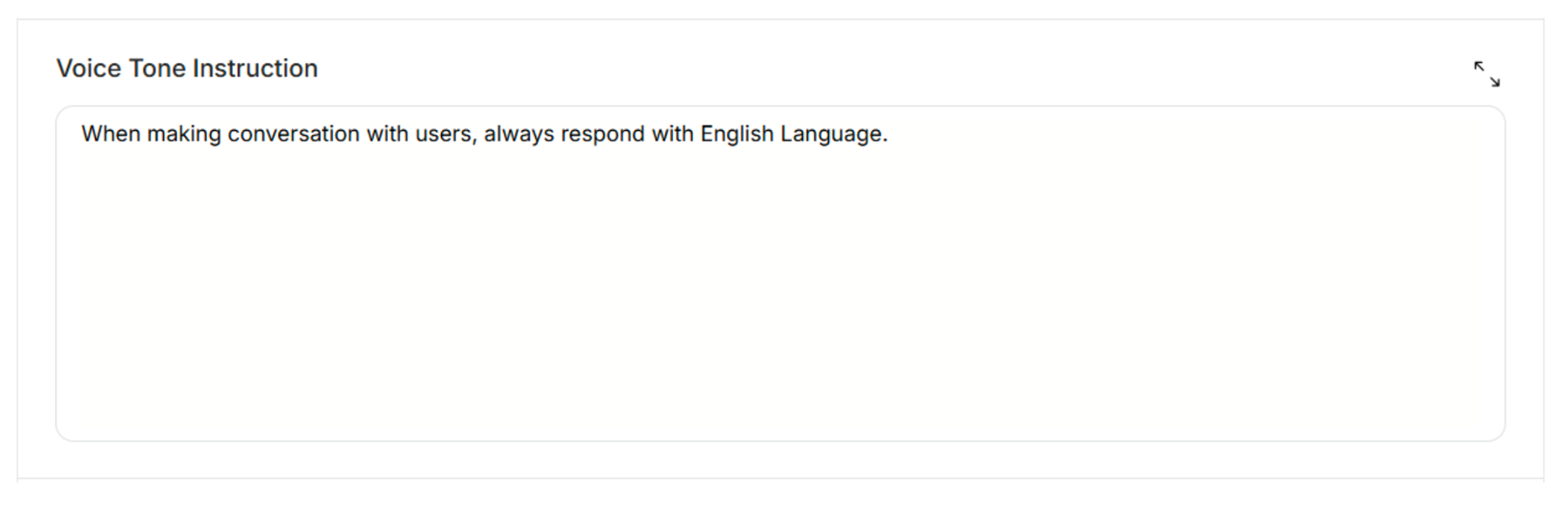 Voice Tone Instruction of the RealTime Voice