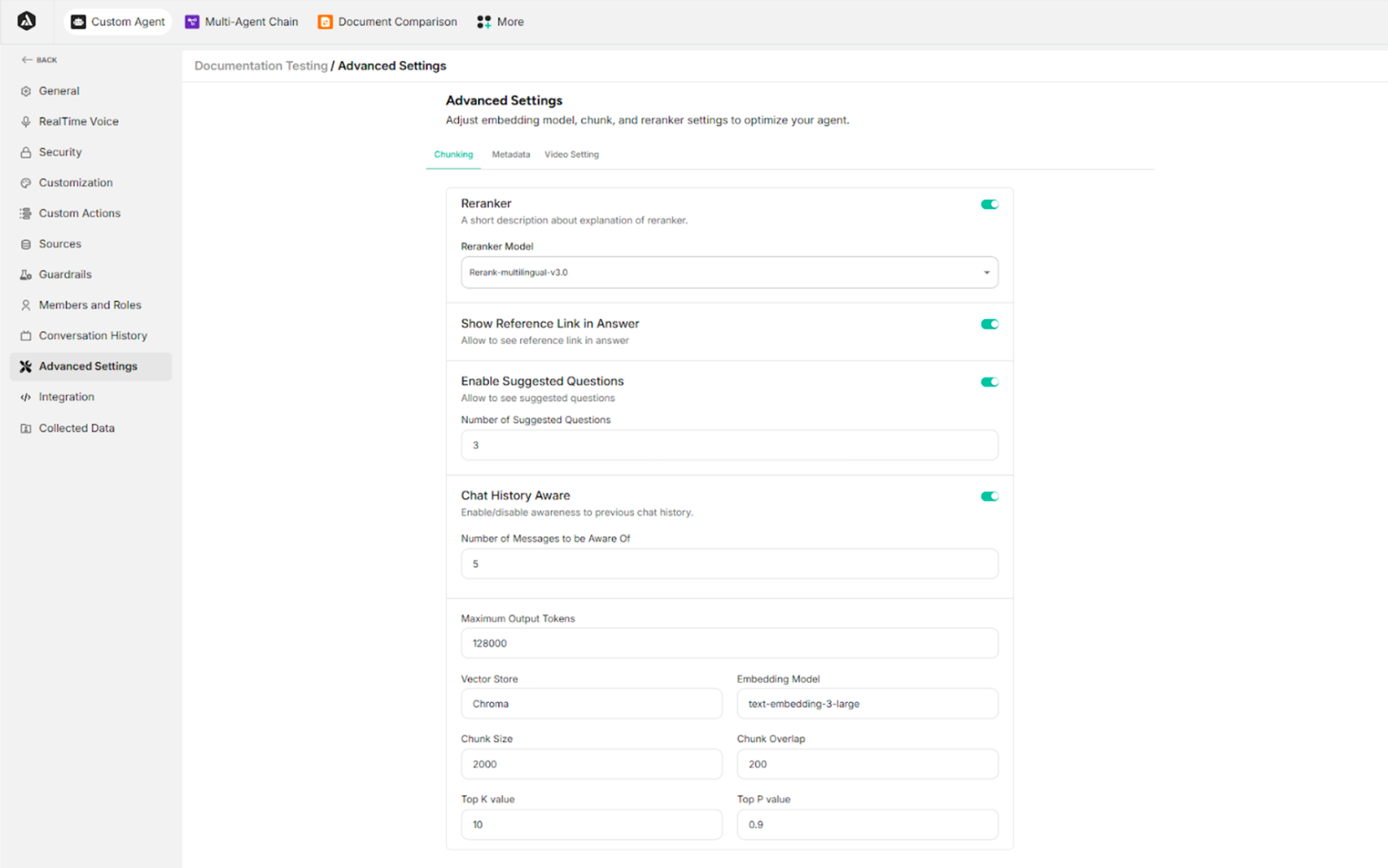 Chunking Interface