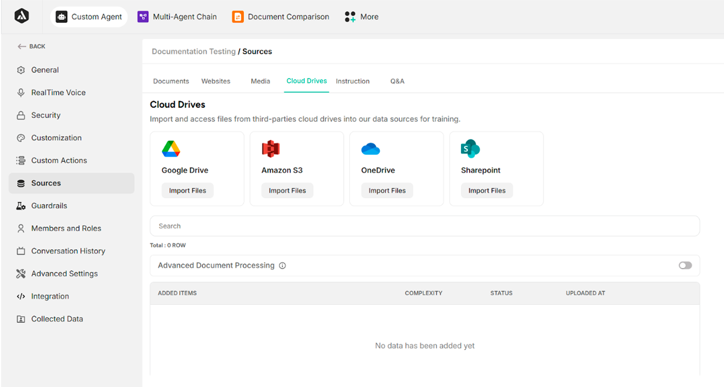 Google Drive, Amazon S3 Buckets, OneDrive, and SharePoint under Cloud Drives section