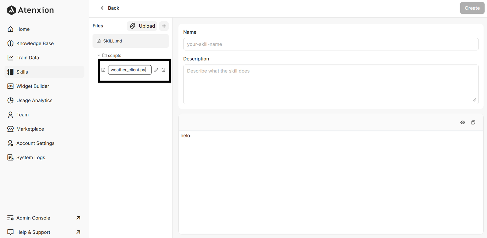 Edited File in the Skill File List