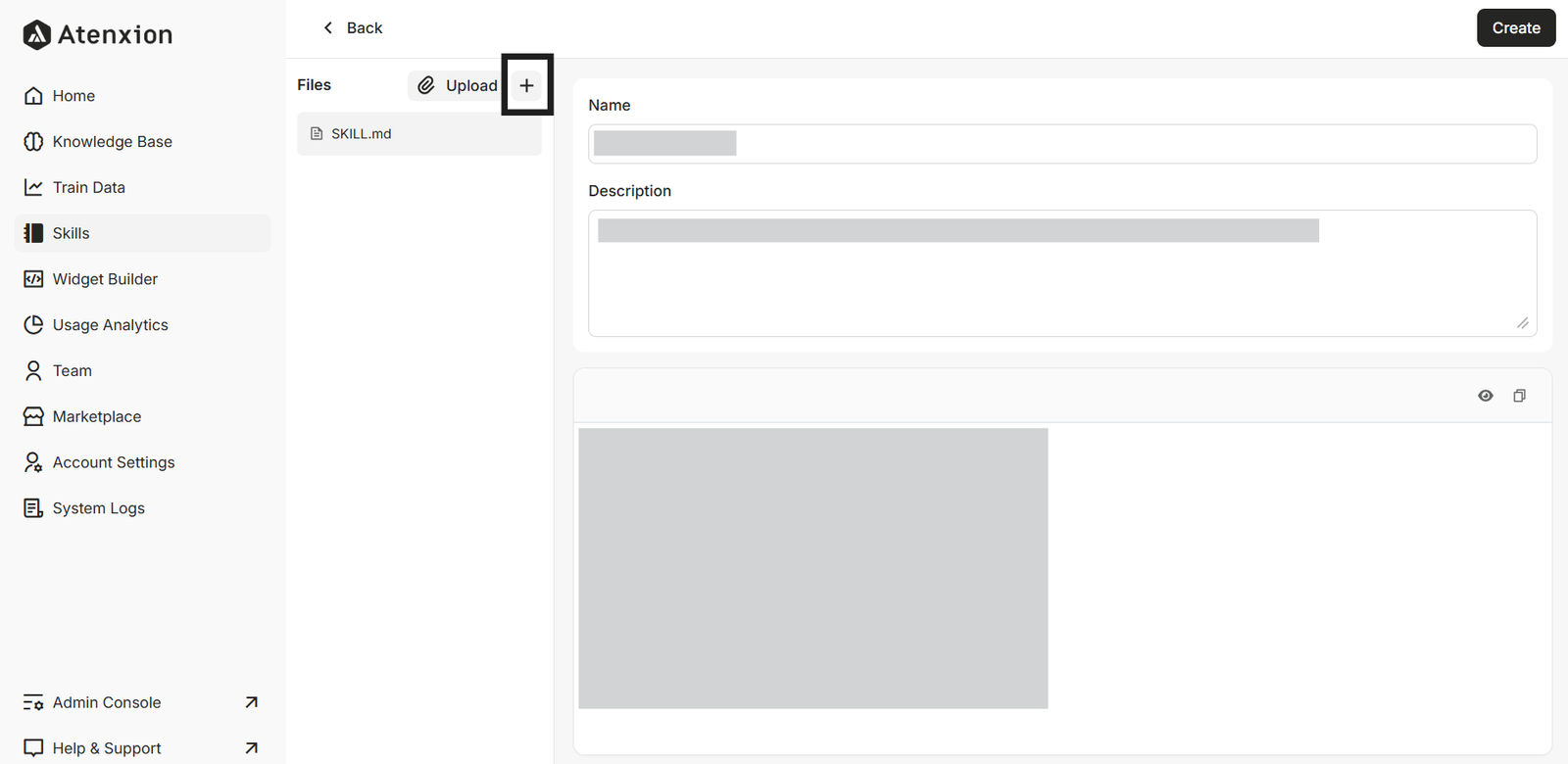 Highlighting the “+” Button to Add a File