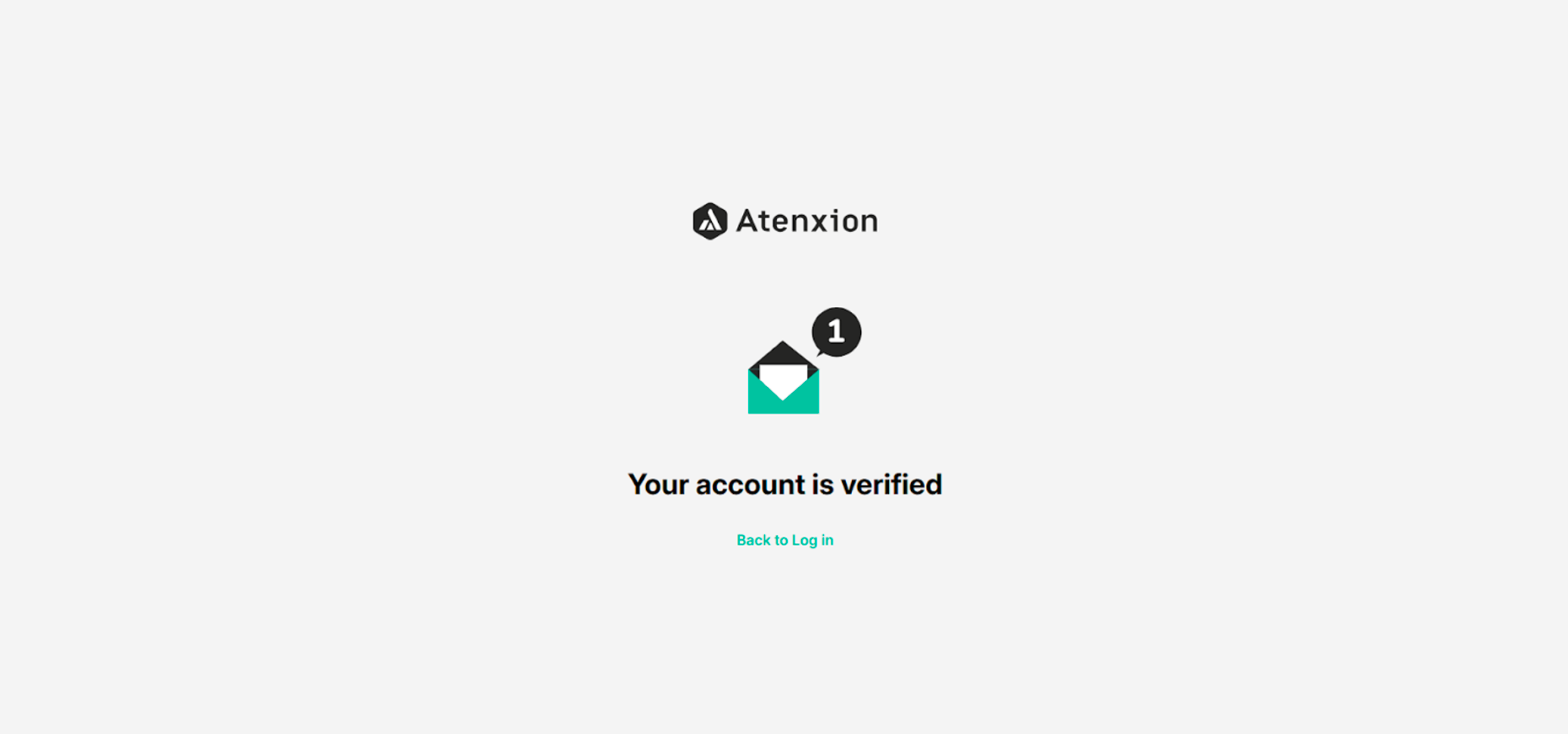 Account Verified Confirm Screen