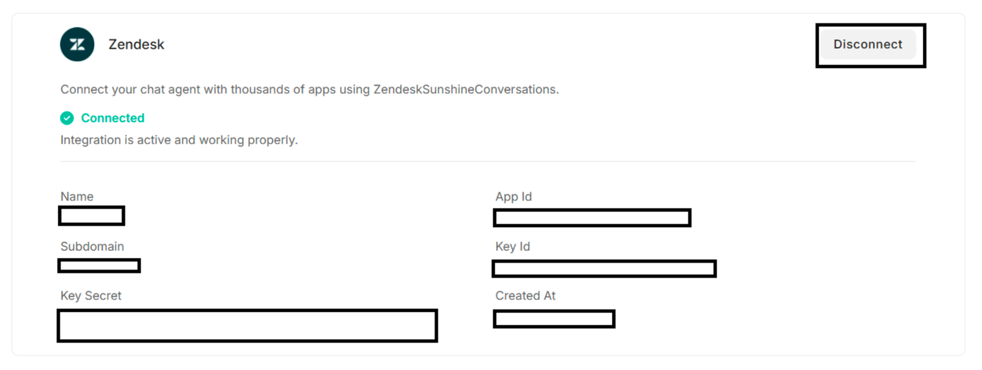 Connected Zendesk after clicking forward arrow