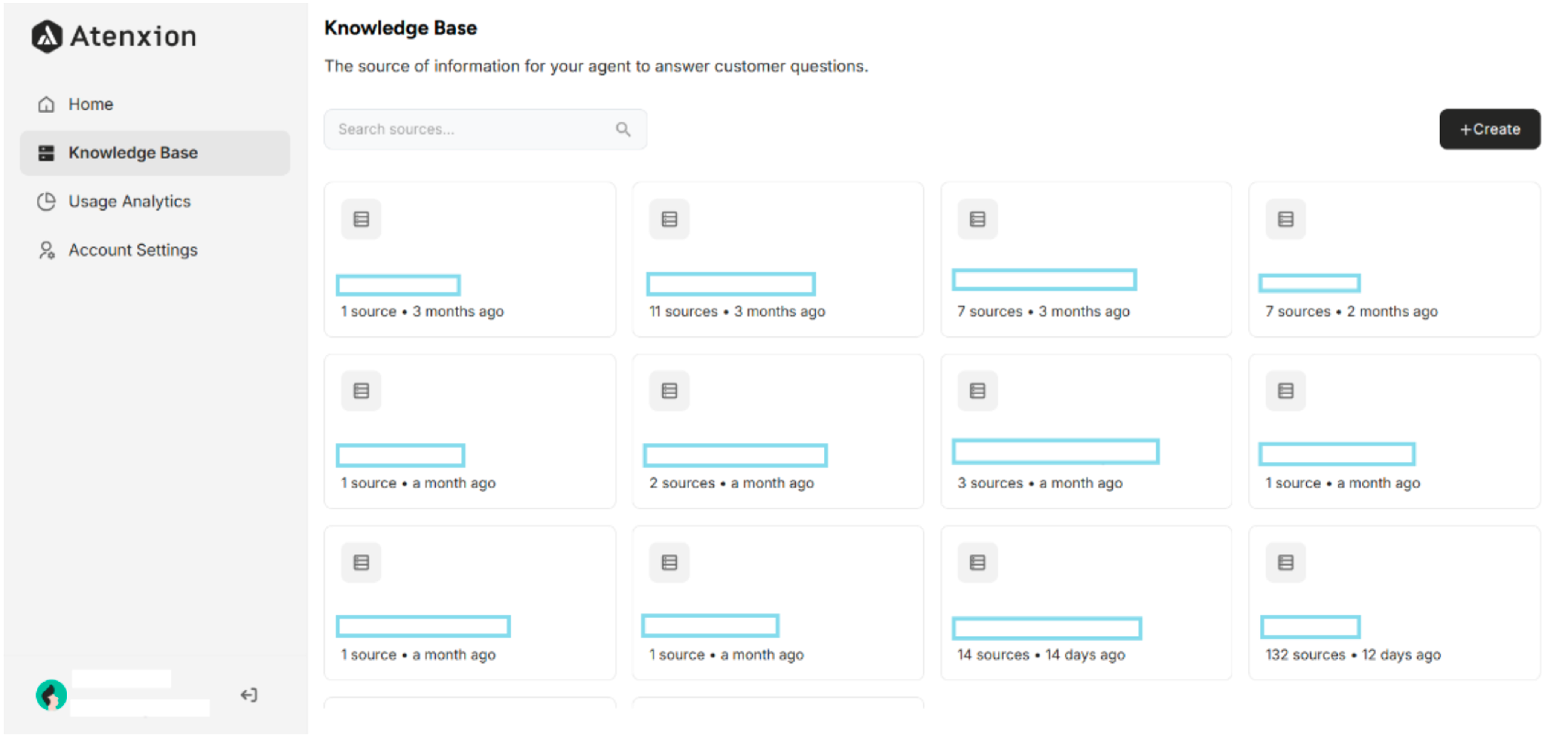Knowledge Base Interface of Atenxion Platform