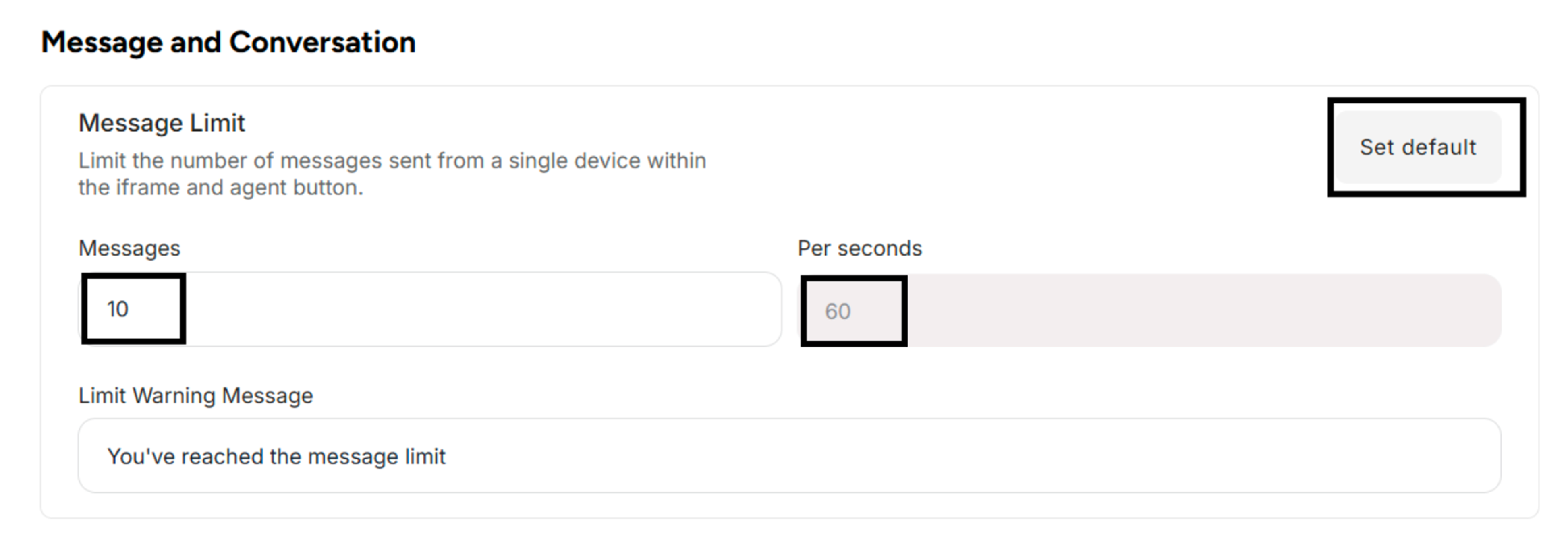 Message and Conversation Section