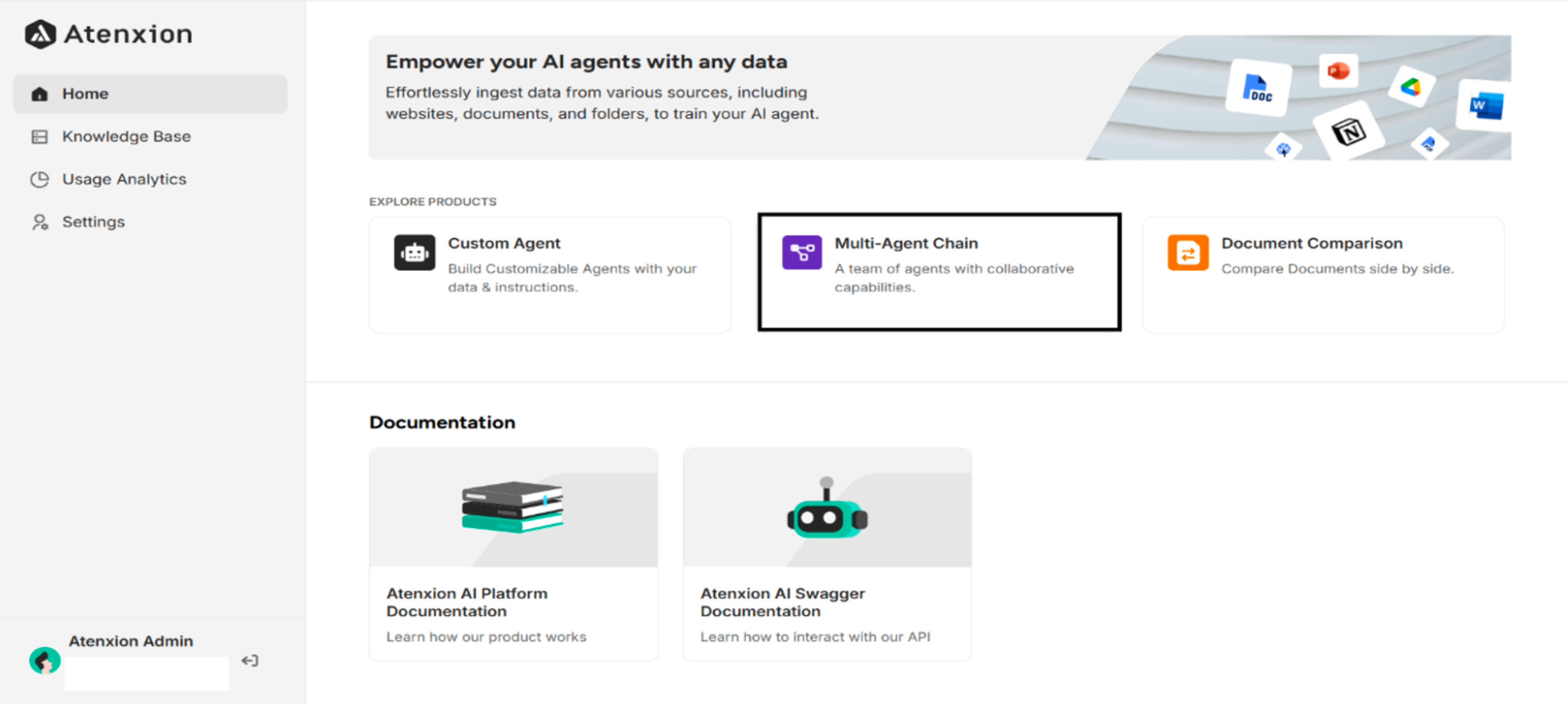 Multi-Agent Chain in Atenxion Platform