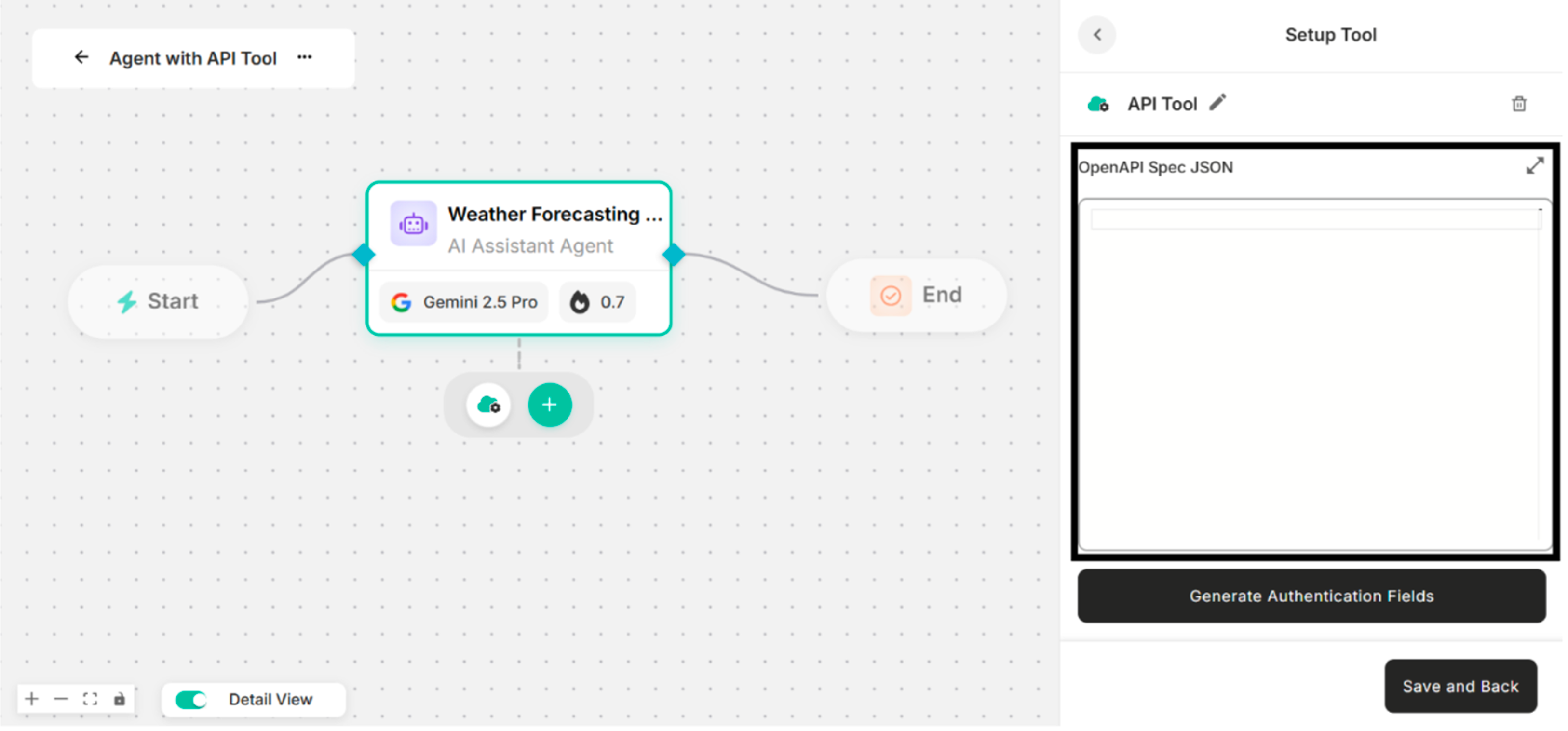 OpenAPI Spec JSON Box in Setup Tool Interface