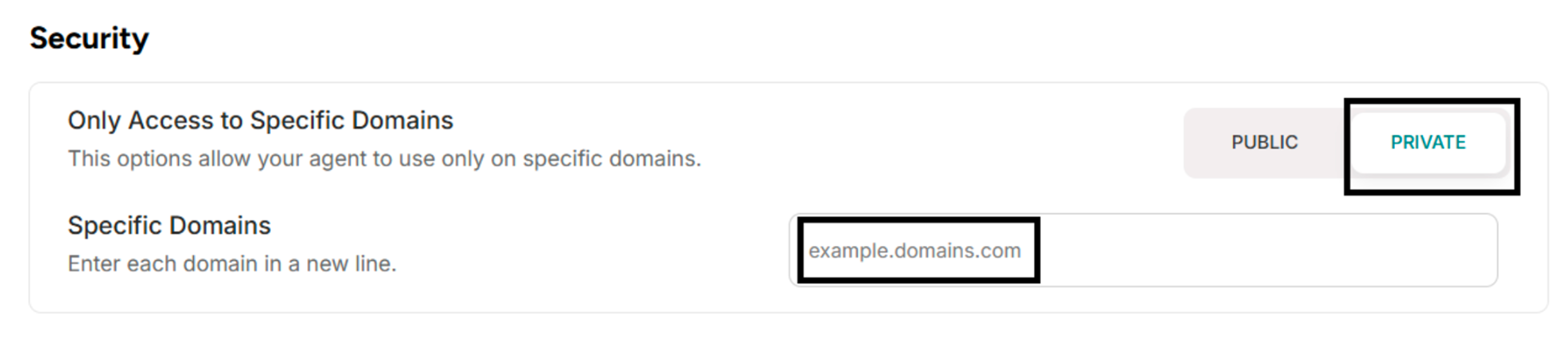 Security with Private Option