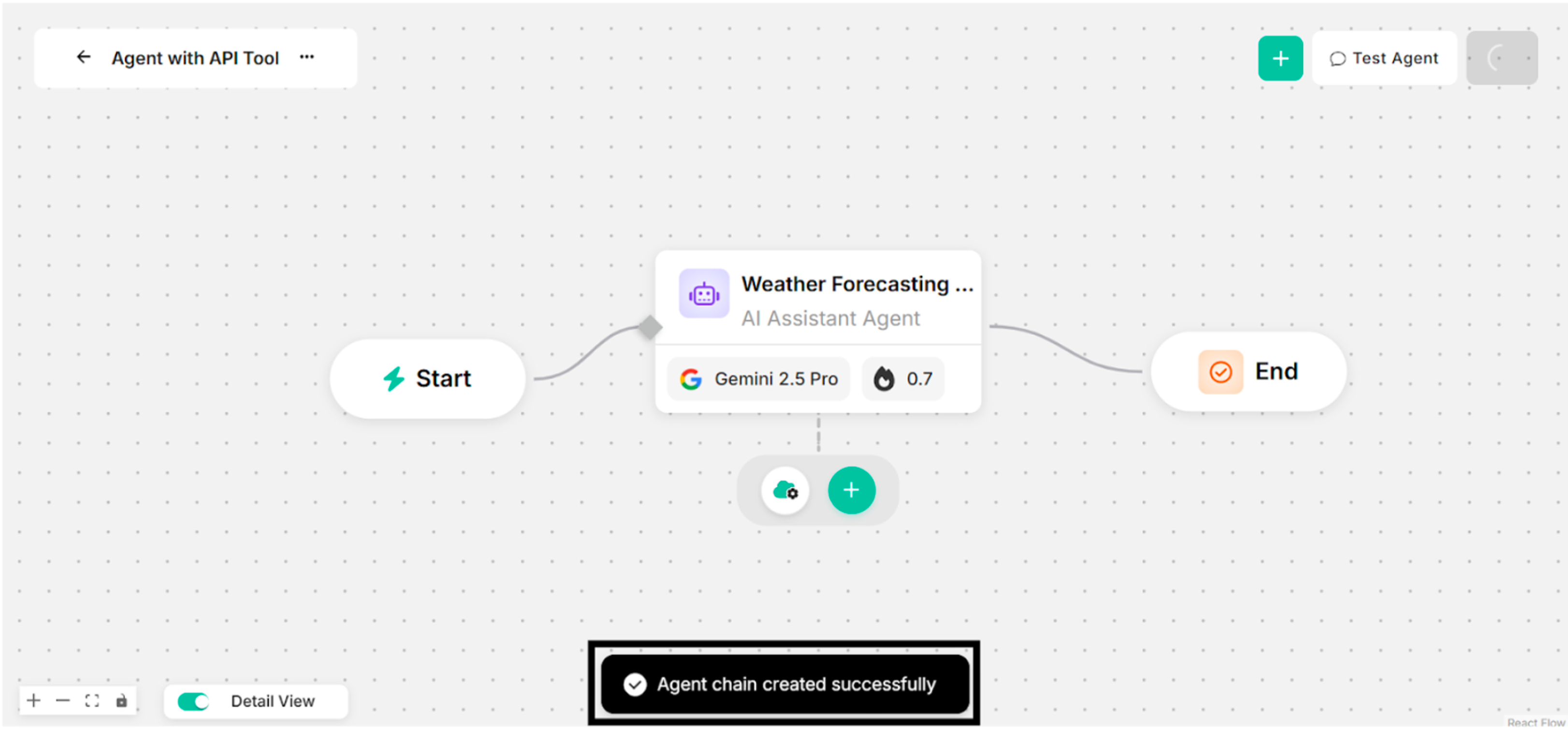 Showing Success Message with API Tool for Clicking Save Button