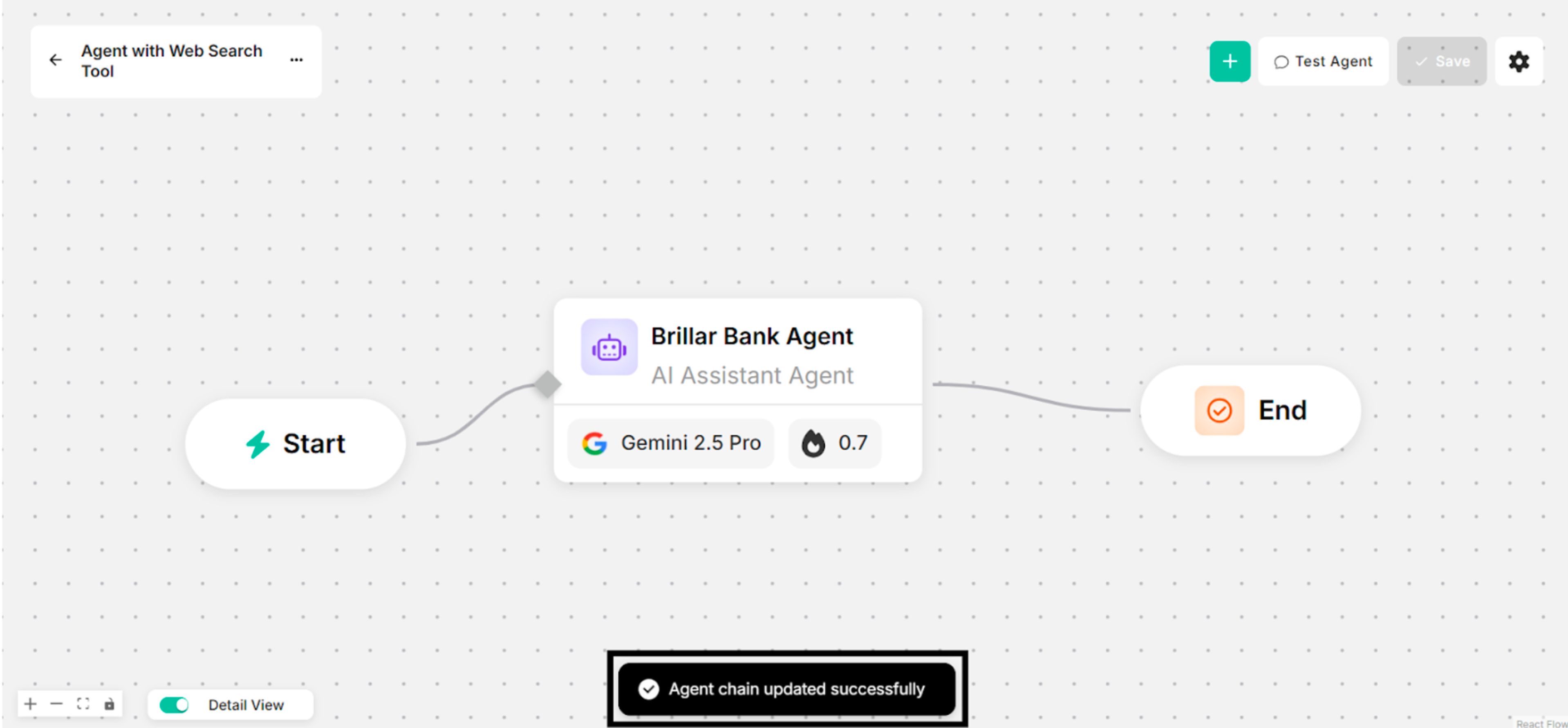 Showing Success Message with Web Search Tool for Clicking Save Button