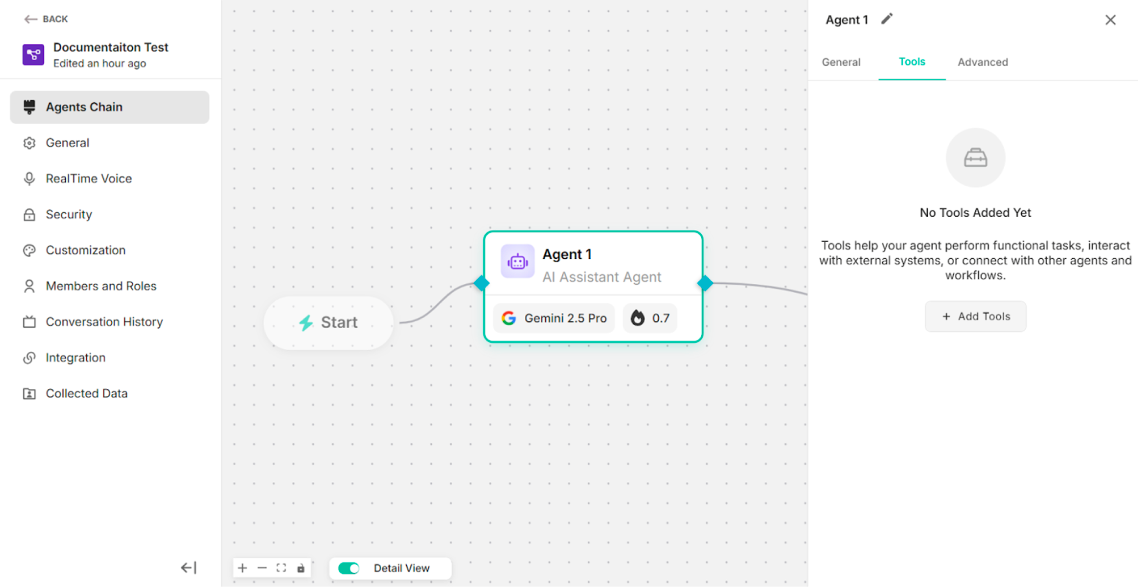 The Screen after clicking the delete icon