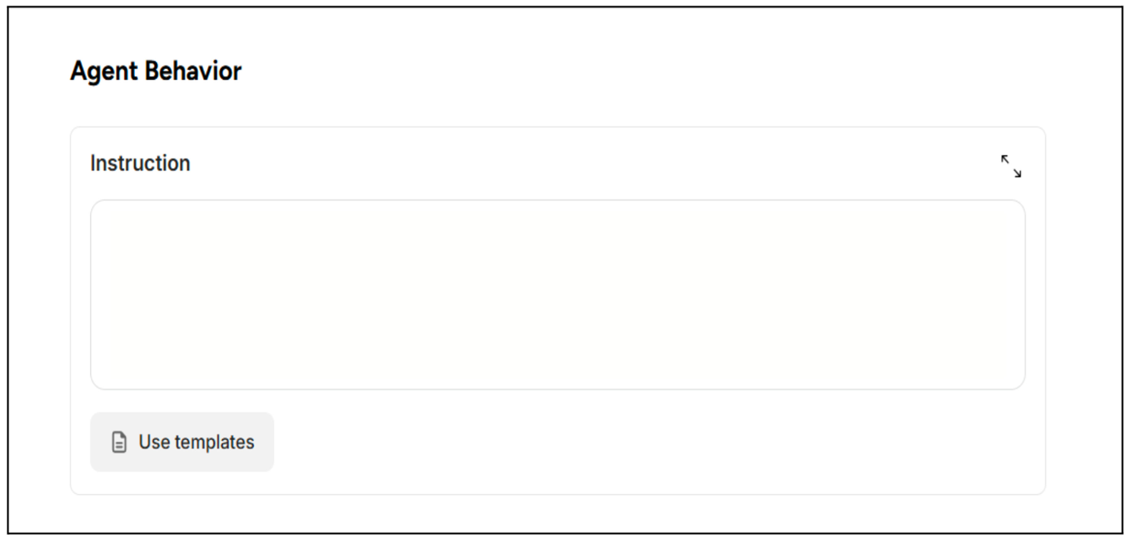 Agent Behavior Section