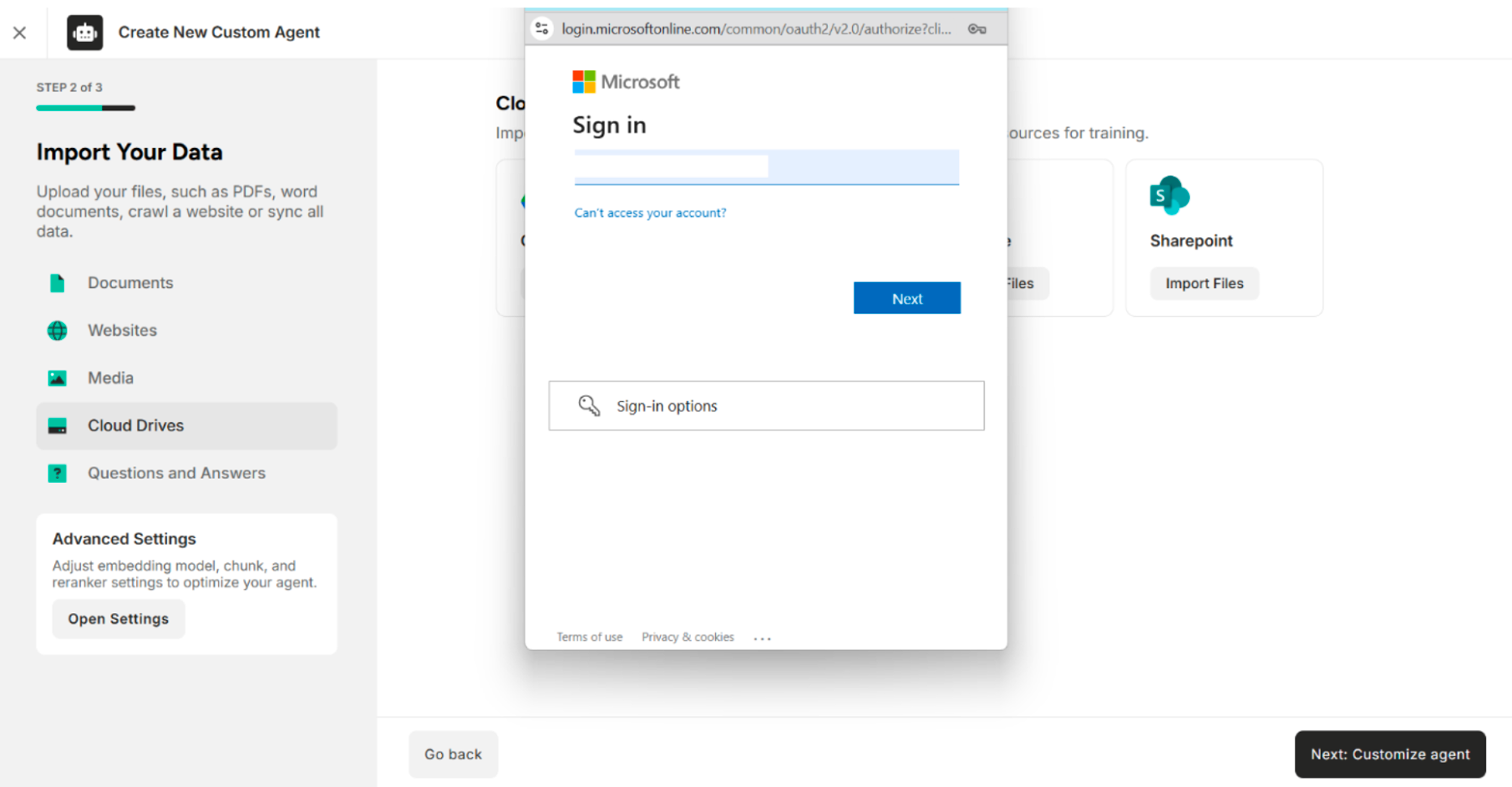Microsoft Sign in Page