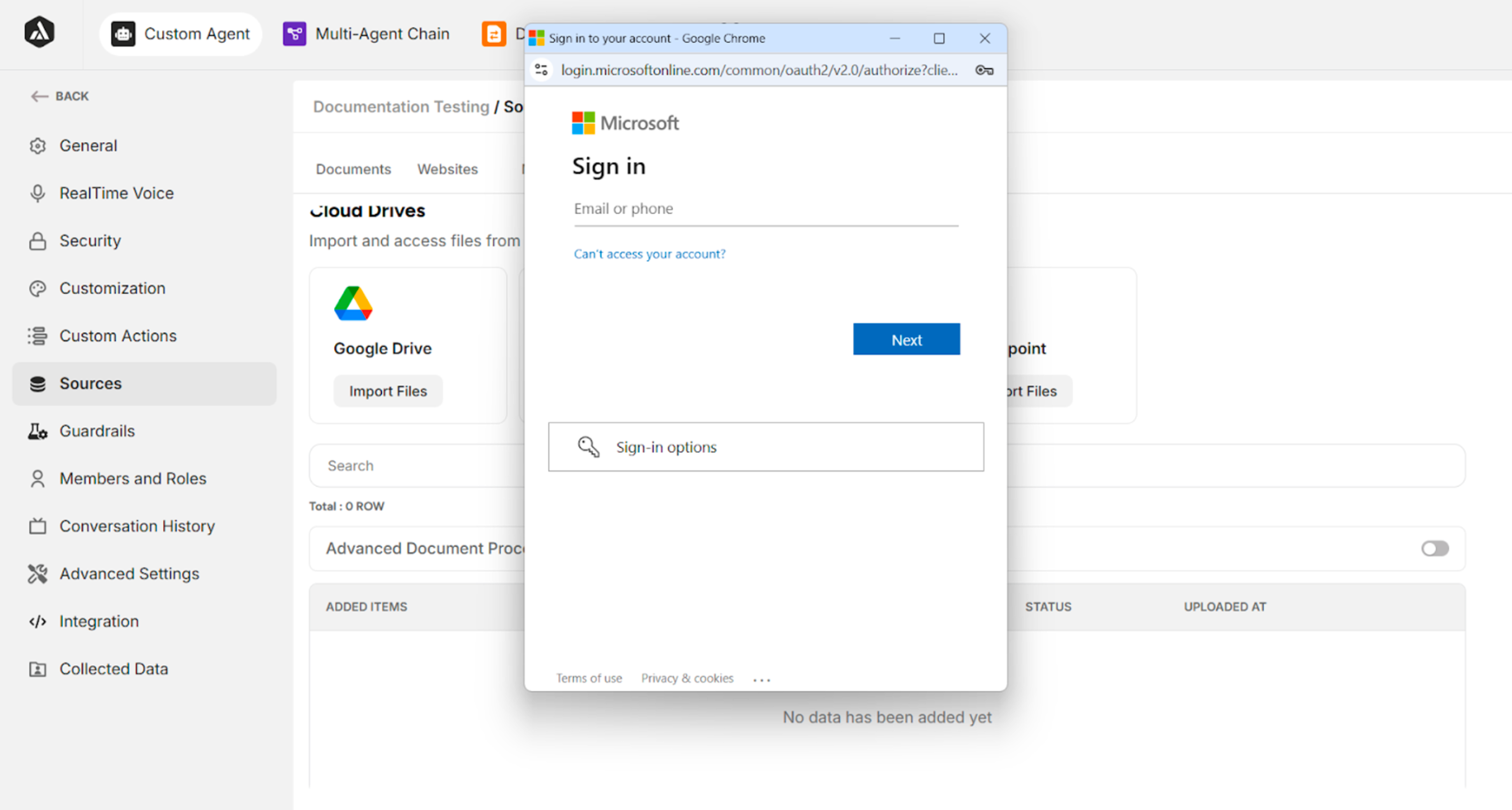 Sign In OneDrive account
