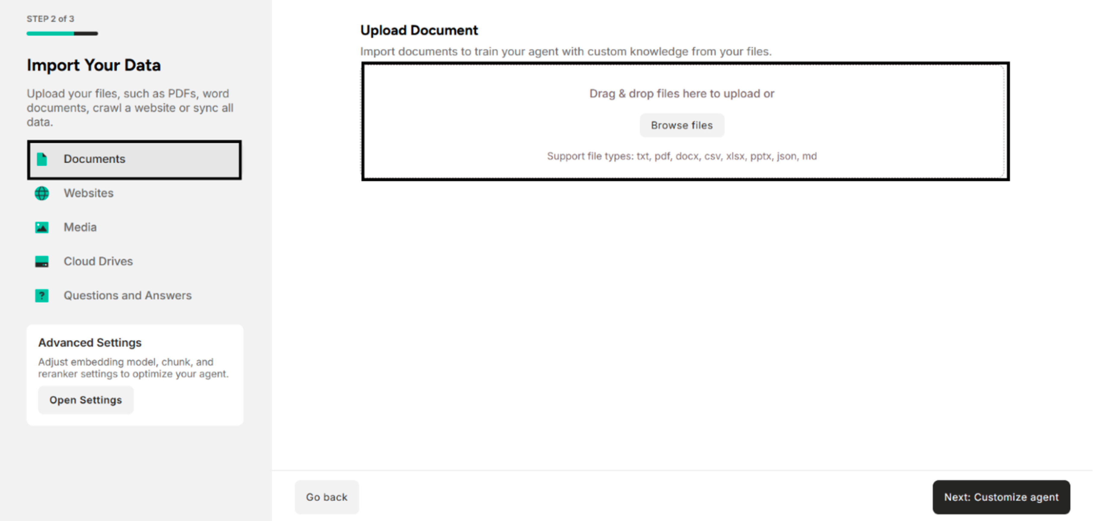 Upload Document Interface